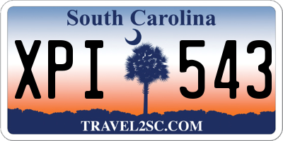 SC license plate XPI543