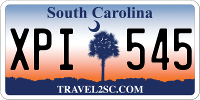 SC license plate XPI545