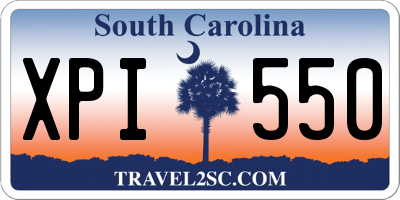 SC license plate XPI550