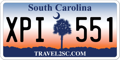 SC license plate XPI551