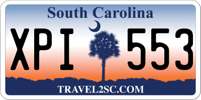 SC license plate XPI553