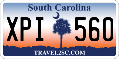 SC license plate XPI560