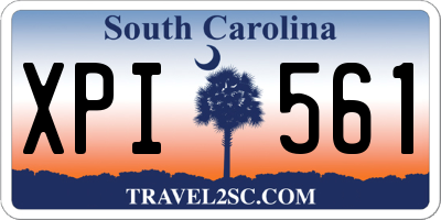 SC license plate XPI561