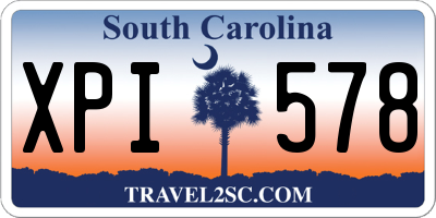 SC license plate XPI578