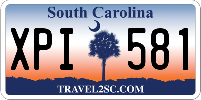 SC license plate XPI581