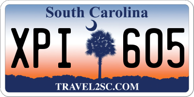 SC license plate XPI605