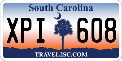 SC license plate XPI608
