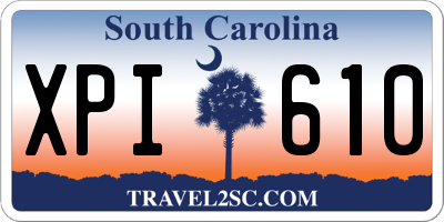 SC license plate XPI610