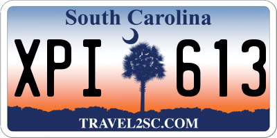 SC license plate XPI613