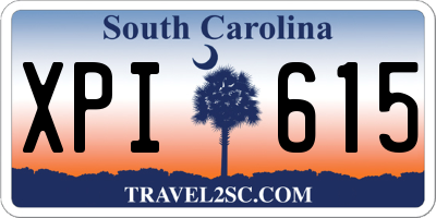 SC license plate XPI615