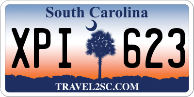 SC license plate XPI623
