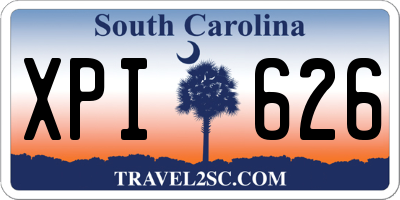 SC license plate XPI626