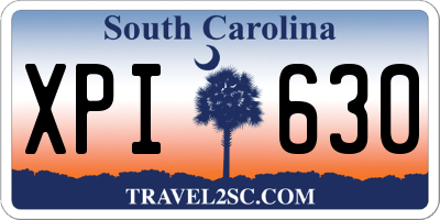 SC license plate XPI630