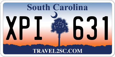 SC license plate XPI631