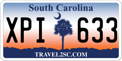 SC license plate XPI633