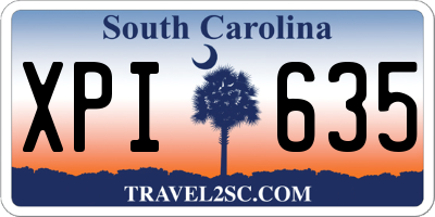 SC license plate XPI635