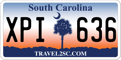 SC license plate XPI636