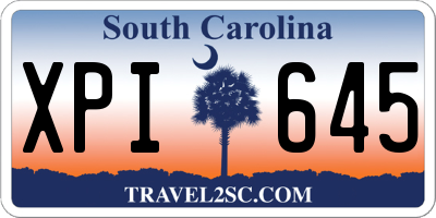 SC license plate XPI645