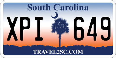 SC license plate XPI649