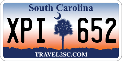SC license plate XPI652