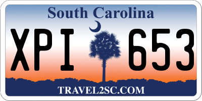 SC license plate XPI653