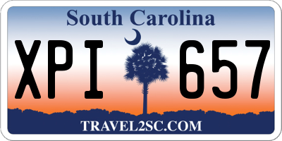 SC license plate XPI657