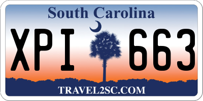 SC license plate XPI663