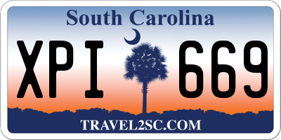 SC license plate XPI669