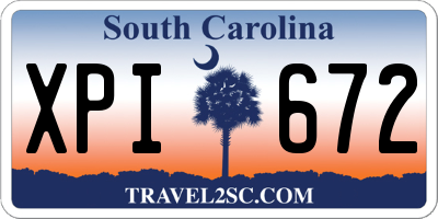 SC license plate XPI672