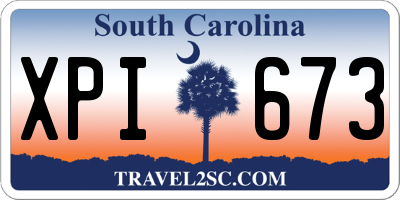 SC license plate XPI673