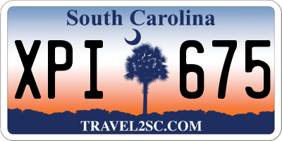 SC license plate XPI675