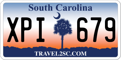 SC license plate XPI679