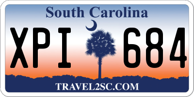 SC license plate XPI684