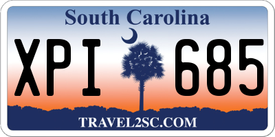 SC license plate XPI685