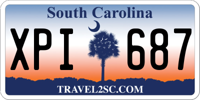 SC license plate XPI687