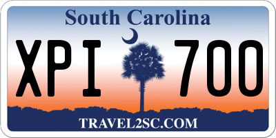 SC license plate XPI700