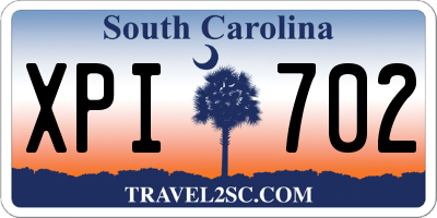 SC license plate XPI702