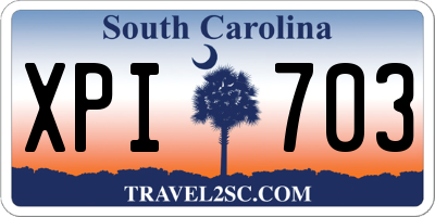 SC license plate XPI703