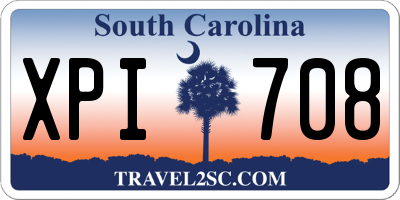 SC license plate XPI708