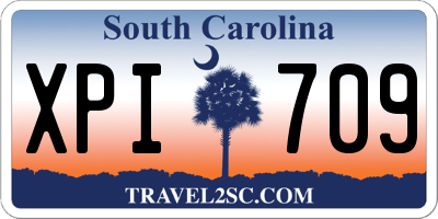 SC license plate XPI709