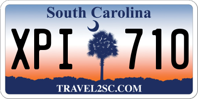 SC license plate XPI710