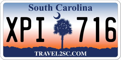 SC license plate XPI716