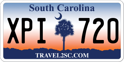 SC license plate XPI720