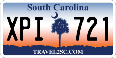 SC license plate XPI721