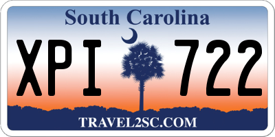 SC license plate XPI722