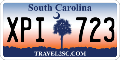 SC license plate XPI723