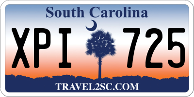 SC license plate XPI725