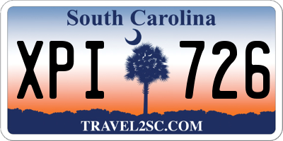 SC license plate XPI726