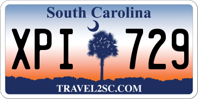 SC license plate XPI729