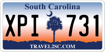 SC license plate XPI731